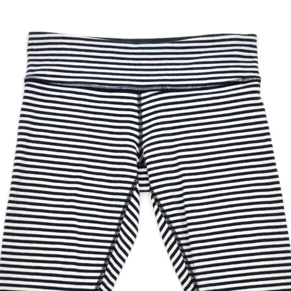Lululemon 8 Wunder Under Crop High Rise Full On Luxtreme 21 Legging Stripe Black - Picture 2 of 10